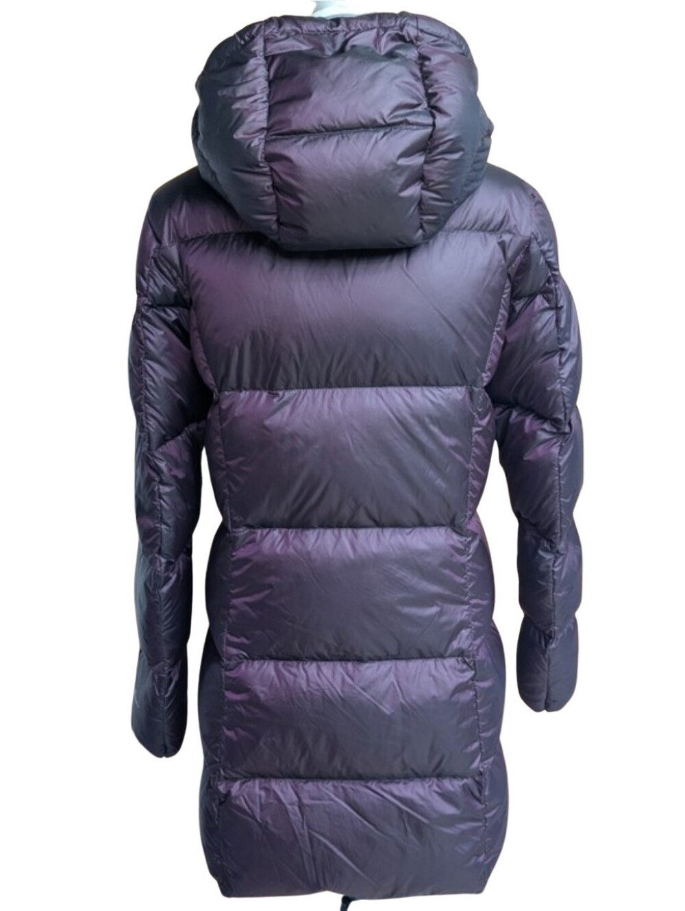 Eddie Bauer Luna Peak Down Parka Jacket Hooded Puffer Coat Plum Purple Small - Picture 2 of 9